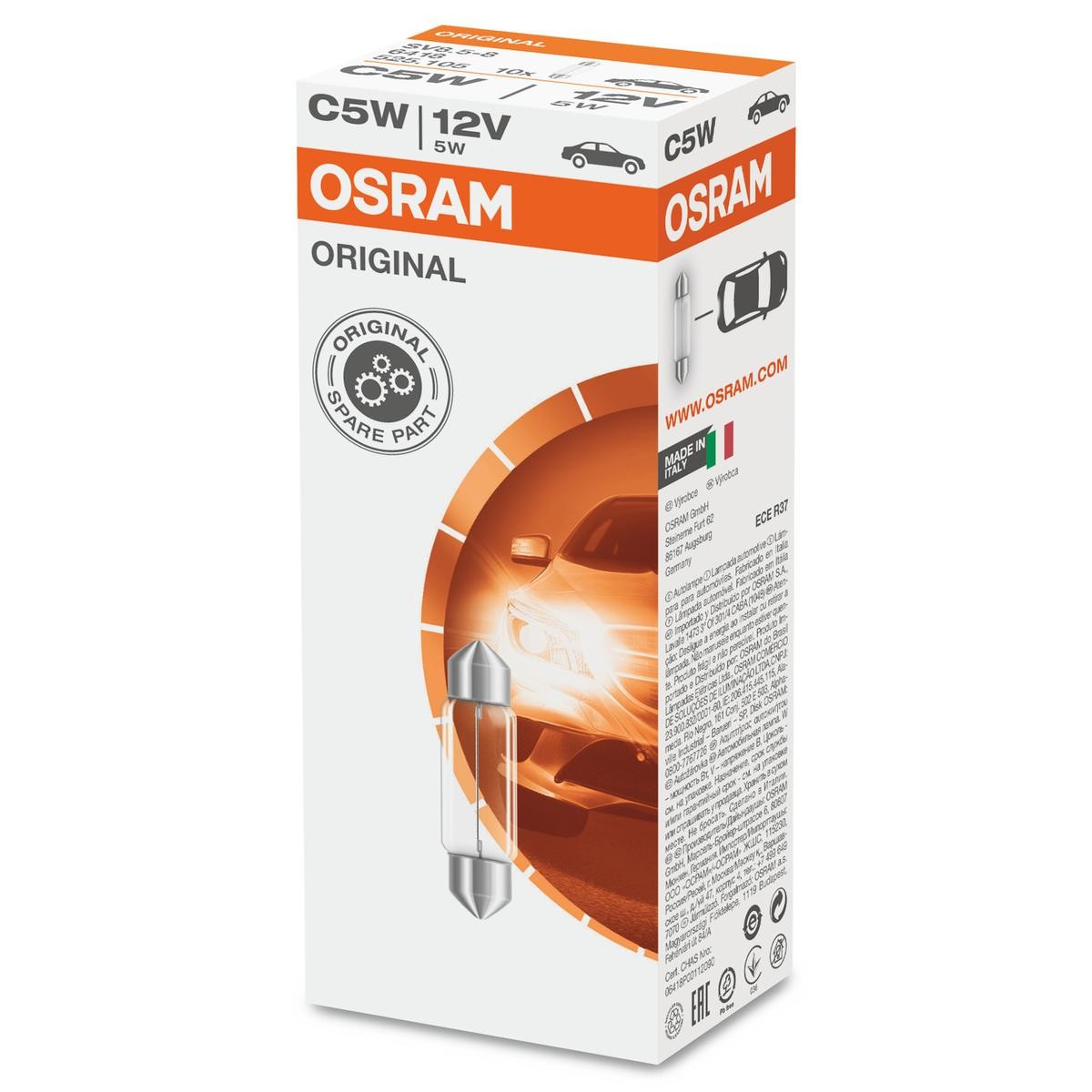 OSRAM Glödlampor VW,AUDI,MERCEDES-BENZ 6418 Glödlampa, skyltbelysning