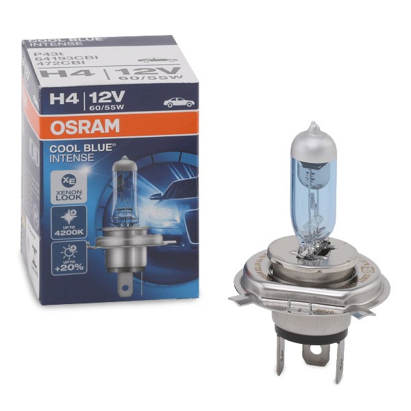 H4 OSRAM COOL BLUE INTENSE H4 12V 60/55W P43t, 4200K, Halogen Main beam bulb 64193CBI buy