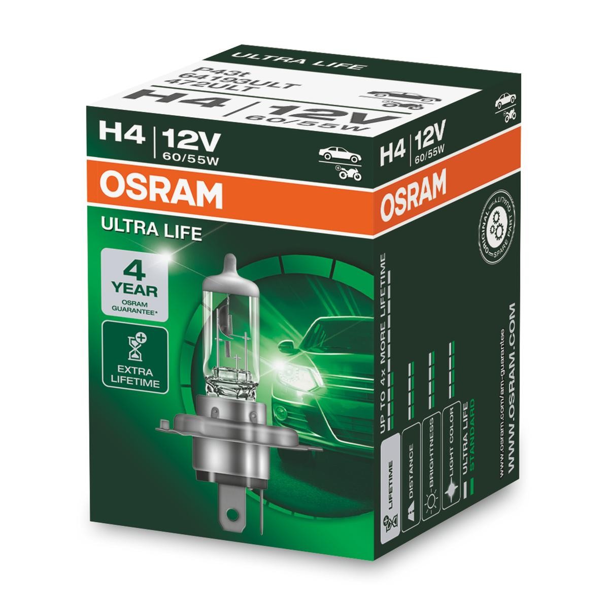 OSRAM 64193ULT Glühlampe, Fernscheinwerfer für FUSO (MITSUBISHI) CANTER LKW in Original Qualität