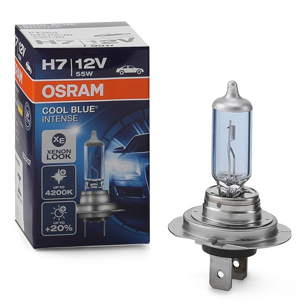 H7 OSRAM COOL BLUE INTENSE H7 12V 55W PX26d, 4200K, Halogen High beam bulb 64210CBI buy