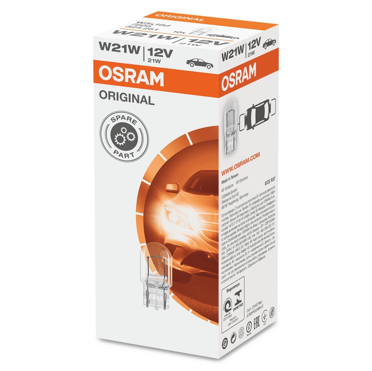 W21W OSRAM ORIGINAL LINE 12V 21W, W21W Bulb, indicator 7505 buy