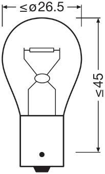 7506-02B OSRAM ORIGINAL LINE P21W Bulb, indicator 12V 21W, P21W