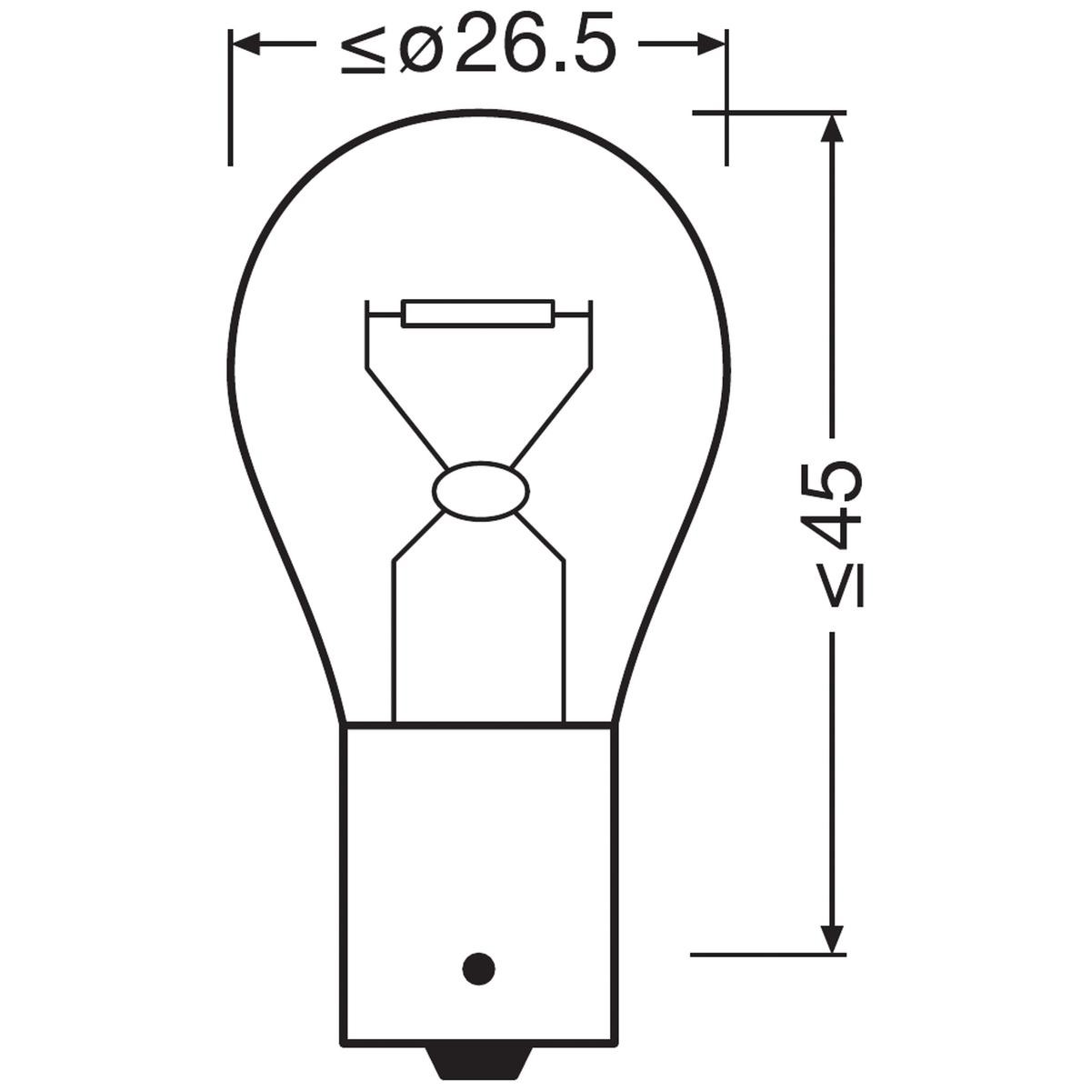 7506-02B Bulb, indicator 7506-02B OSRAM 12V 21W, P21W