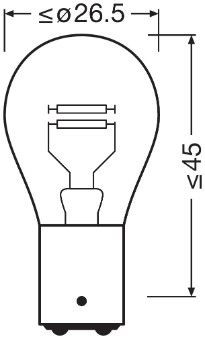 OSRAM P21/5W Bulb, indicator 12V 21/5W, P21/5W