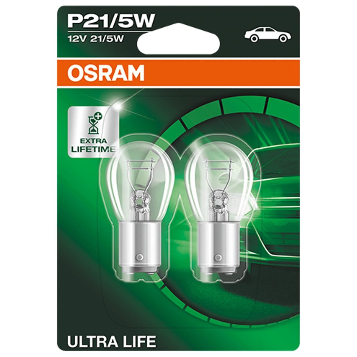 P21/5W OSRAM ULTRA LIFE 7528ULT-02B Blinkerbirne 12V 21/5W, P21/5W ▷  AUTODOC Preis und Erfahrung