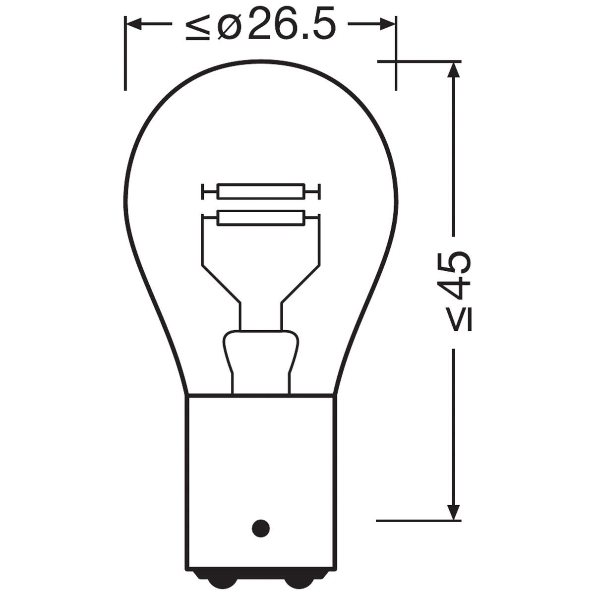OSRAM P21/5W Bulb, indicator 24V 21/5W, P21/5W