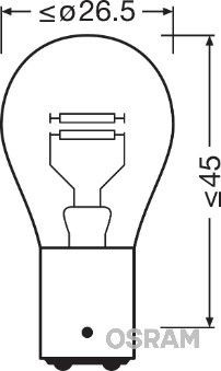 7537 Bulb, indicator 7537 OSRAM 24V 21/5W, P21/5W