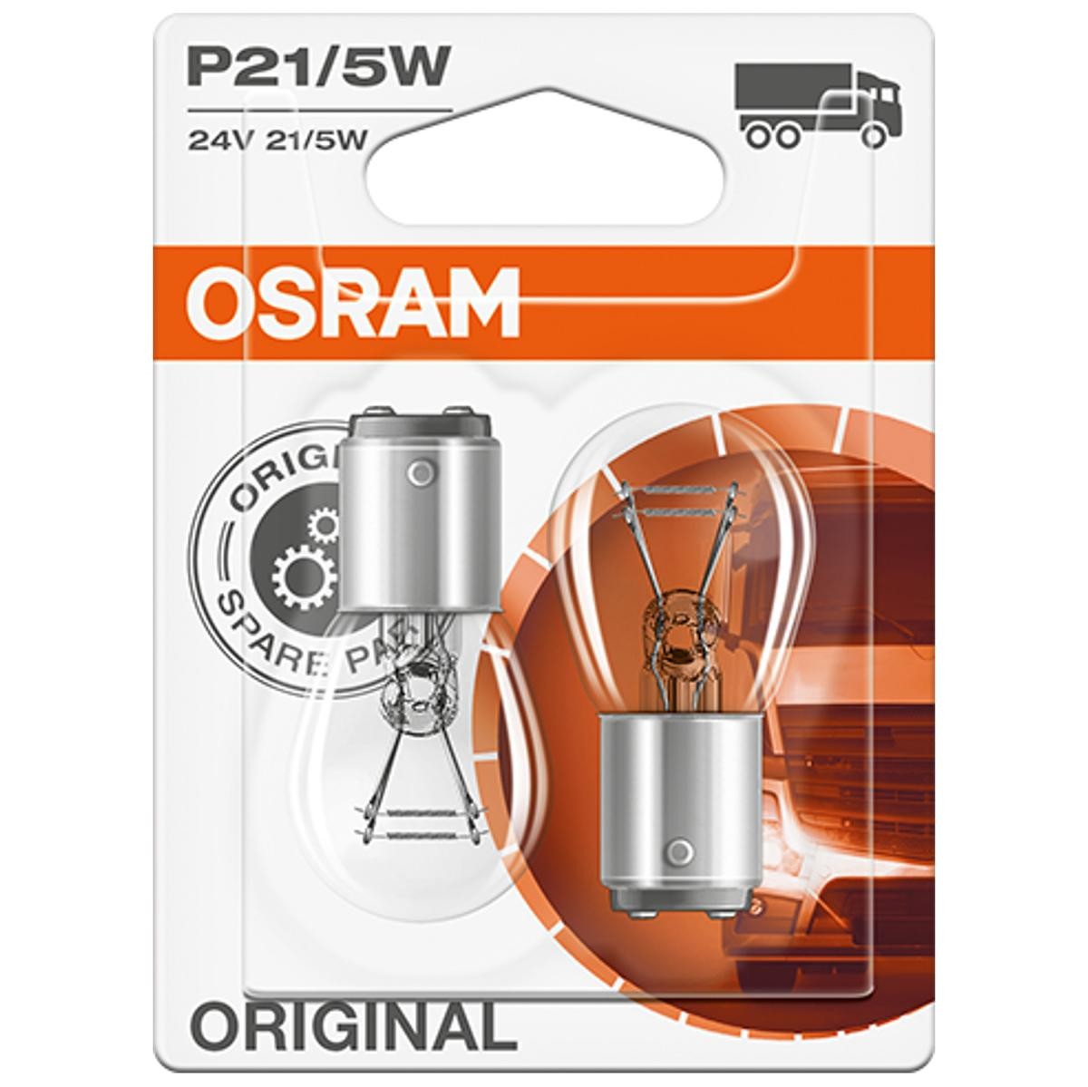 OSRAM ORIGINAL LINE 7537-02B Bulb, indicator 24V 21/5W, P21/5W