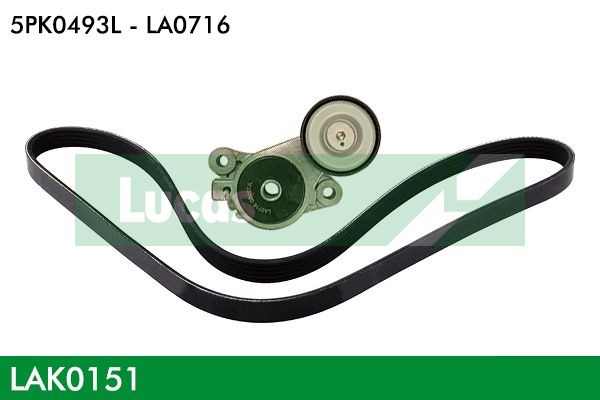 Volkswagen TOURAN V-ribbed belt 16706192 LUCAS LAK0151 online buy