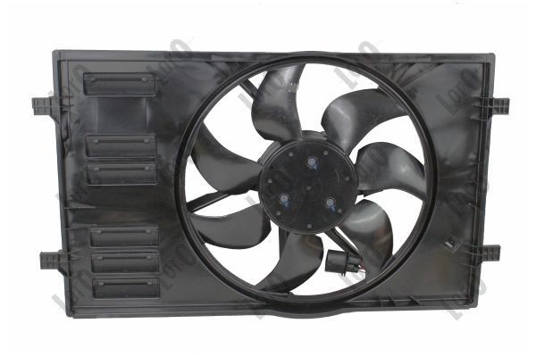 ABAKUS 053-014-0044 Fan, radiator Ø: 395 mm, with radiator fan shroud, with electric motor, with socket