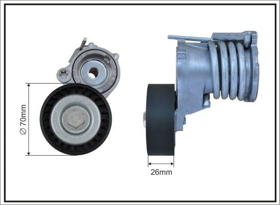 BMW 1 Series Belt tensioner, v-ribbed belt 16714572 CAFFARO 127100SP online buy