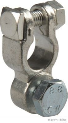 HERTH+BUSS ELPARTS 52285129 Battery Post Clamp for negative terminal, Terminal Screw, Pressed Part, M10, Brass