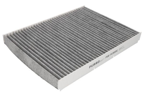 PURRO Activated Carbon Filter, 283 mm x 206 mm x 30 mm Width: 206mm, Height: 30mm, Length: 283mm Cabin filter PUR-PC0015C buy