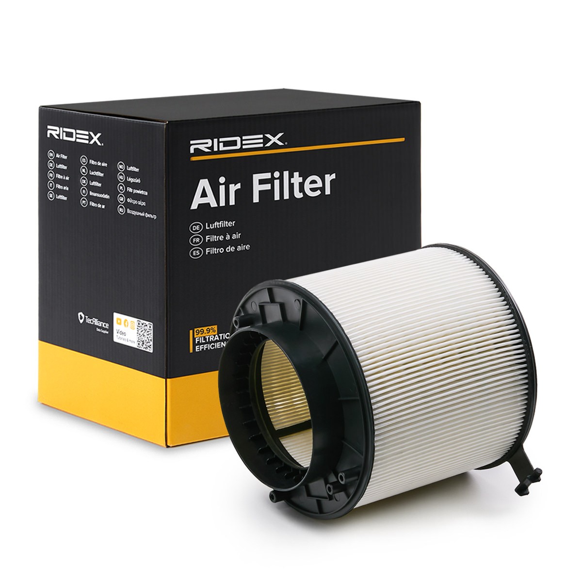 RIDEX 8A1645 Air filter 168mm, 168mm