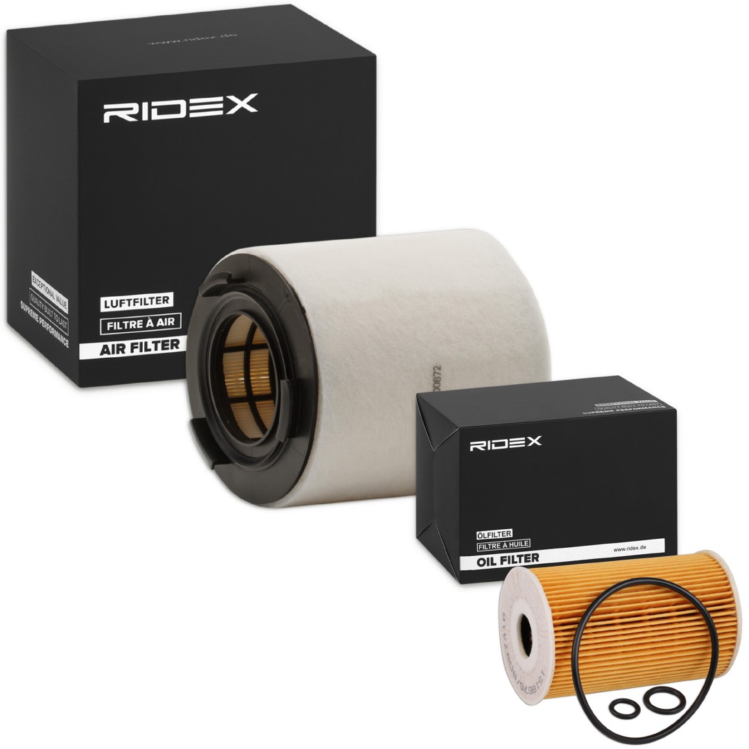 RIDEX with air filter, without oil drain plug, Filter Insert, two-piece Filter set 4055F0953 buy