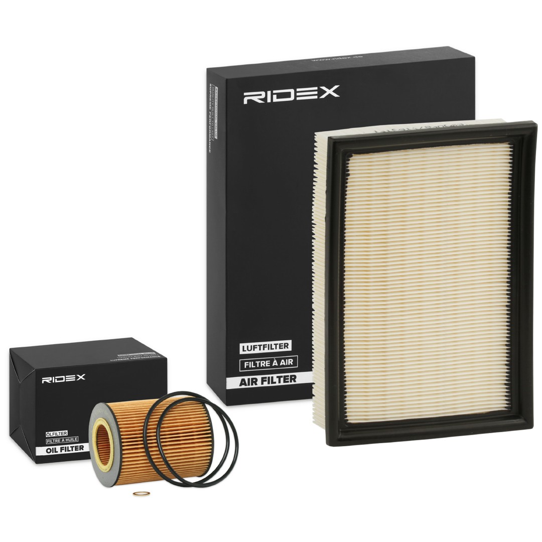 RIDEX 4055F0960 originales BMW Kit de filtros con filtro de aire, sin tornillo purga aceite
