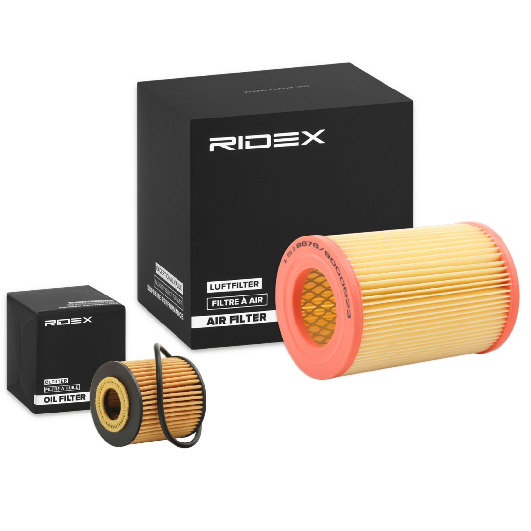 RIDEX with air filter, without oil drain plug, Filter Insert, two-piece Filter set 4055F1263 buy