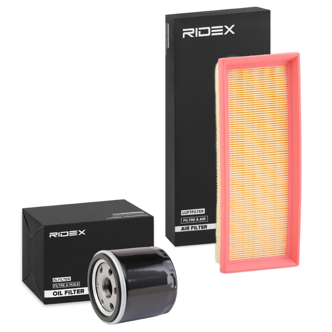 RIDEX with air filter, without oil drain plug, Spin-on Filter, two-piece Filter set 4055F1448 buy