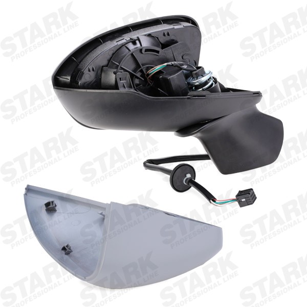 SKOM-1041273 Side view mirror SKOM-1041273 STARK Right, Paintable, Electric, for electric mirror adjustment, Convex, Heatable, primed, for left-hand drive vehicles