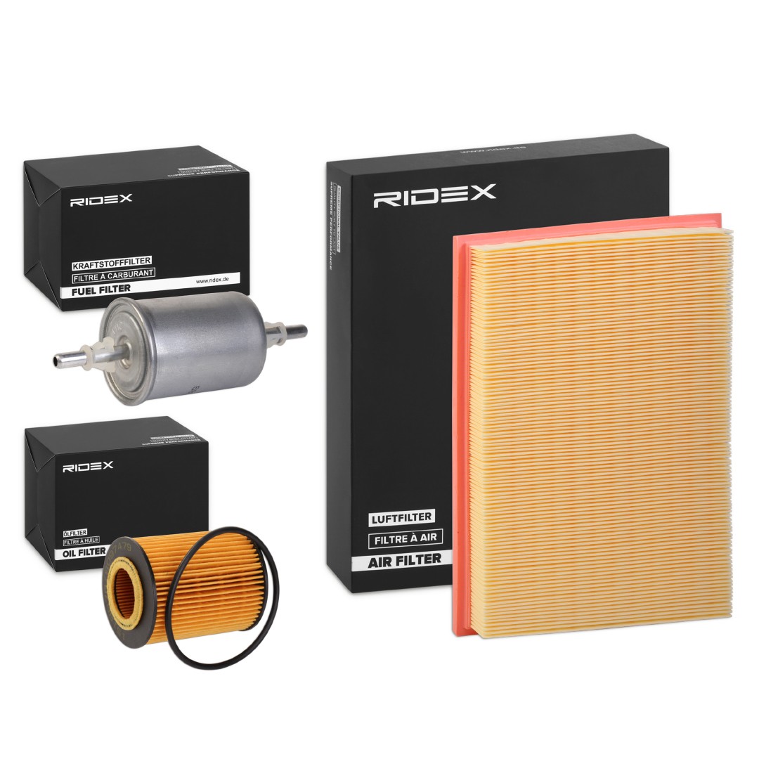 Original RIDEX Service kit & filter set 4055F8193 for OPEL CORSA