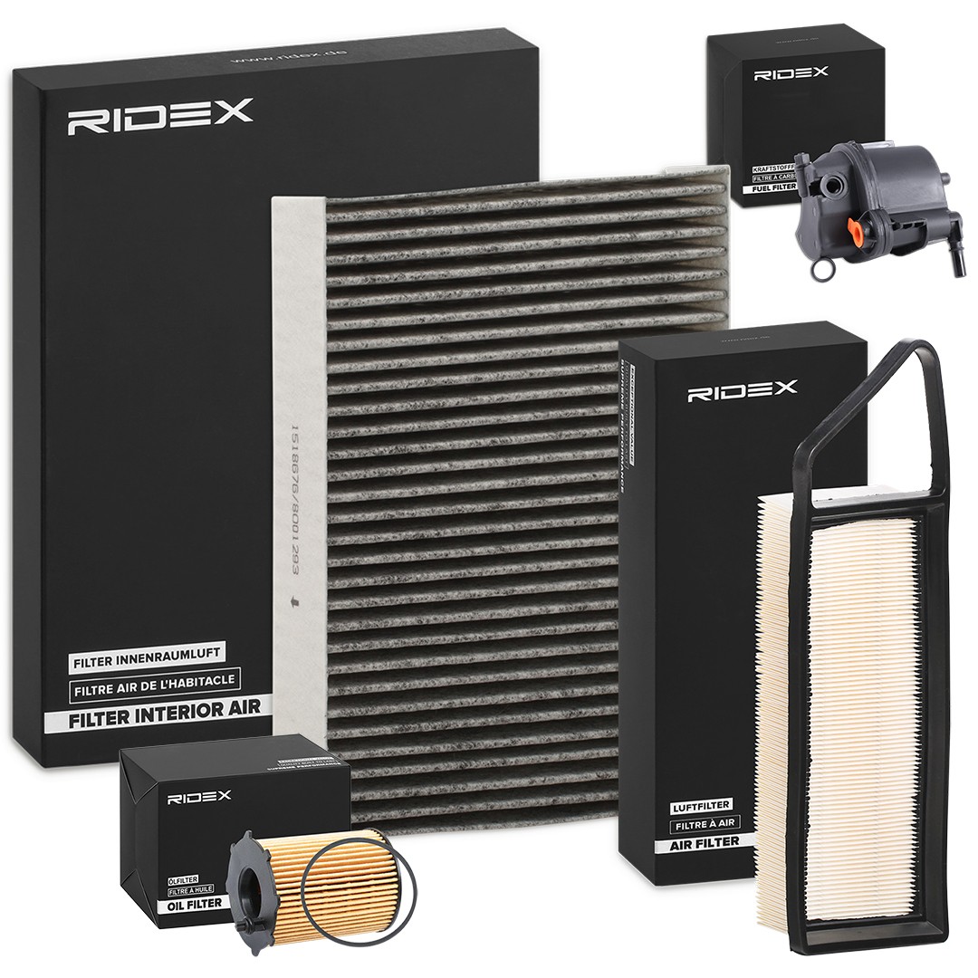 RIDEX 4055F11608 Service kit & filter set Ford Fiesta Mk5 1.4 TDCi 68 hp Diesel 2007 price