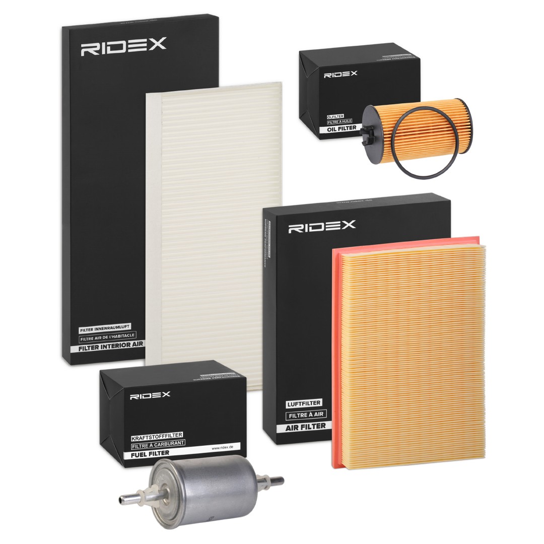 Original RIDEX Filter kit 4055F11977 for OPEL CORSA