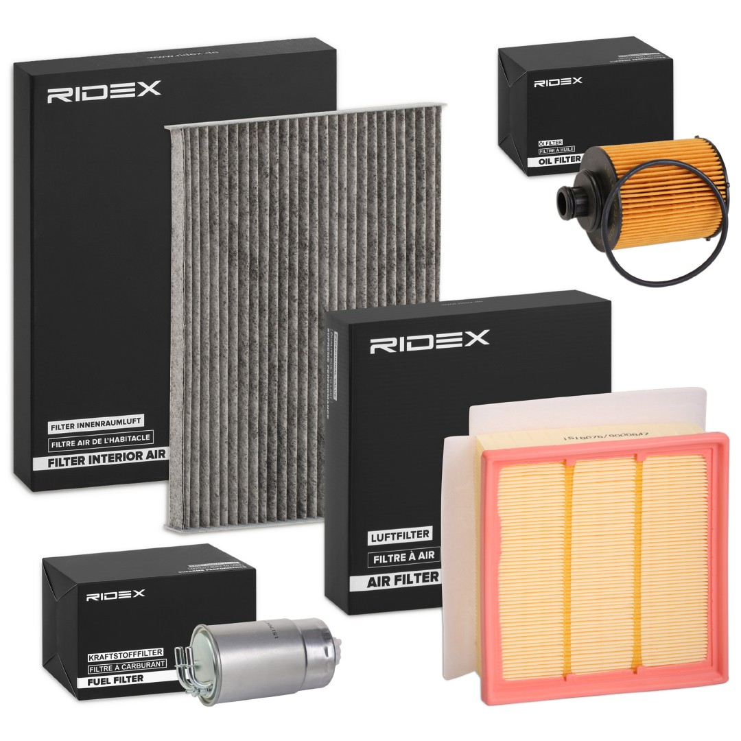RIDEX 4055F12234 Service kit & filter set Opel Corsa D