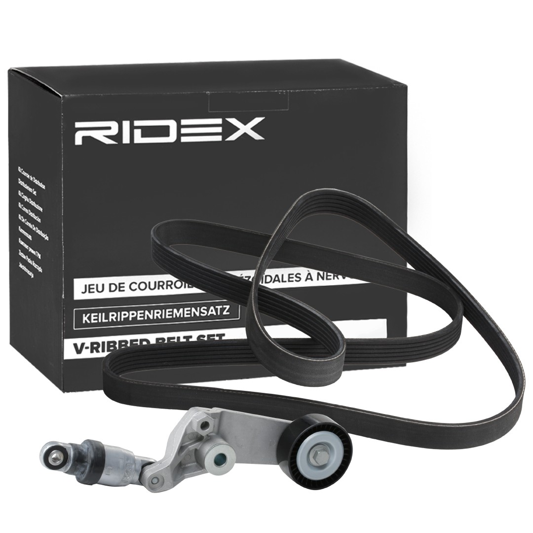 RIDEX 542R0709 V-Ribbed Belt Set Check alternator freewheel clutch & replace if necessary