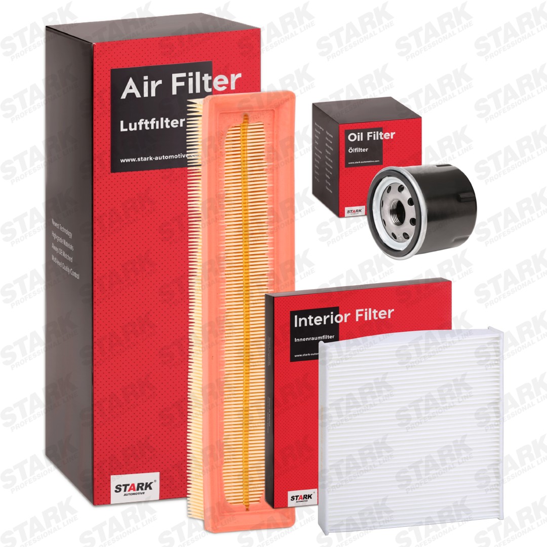STARK with air filter, without oil drain plug, Spin-on Filter, Pollen Filter, three-piece Filter set SKFS-188100114 buy