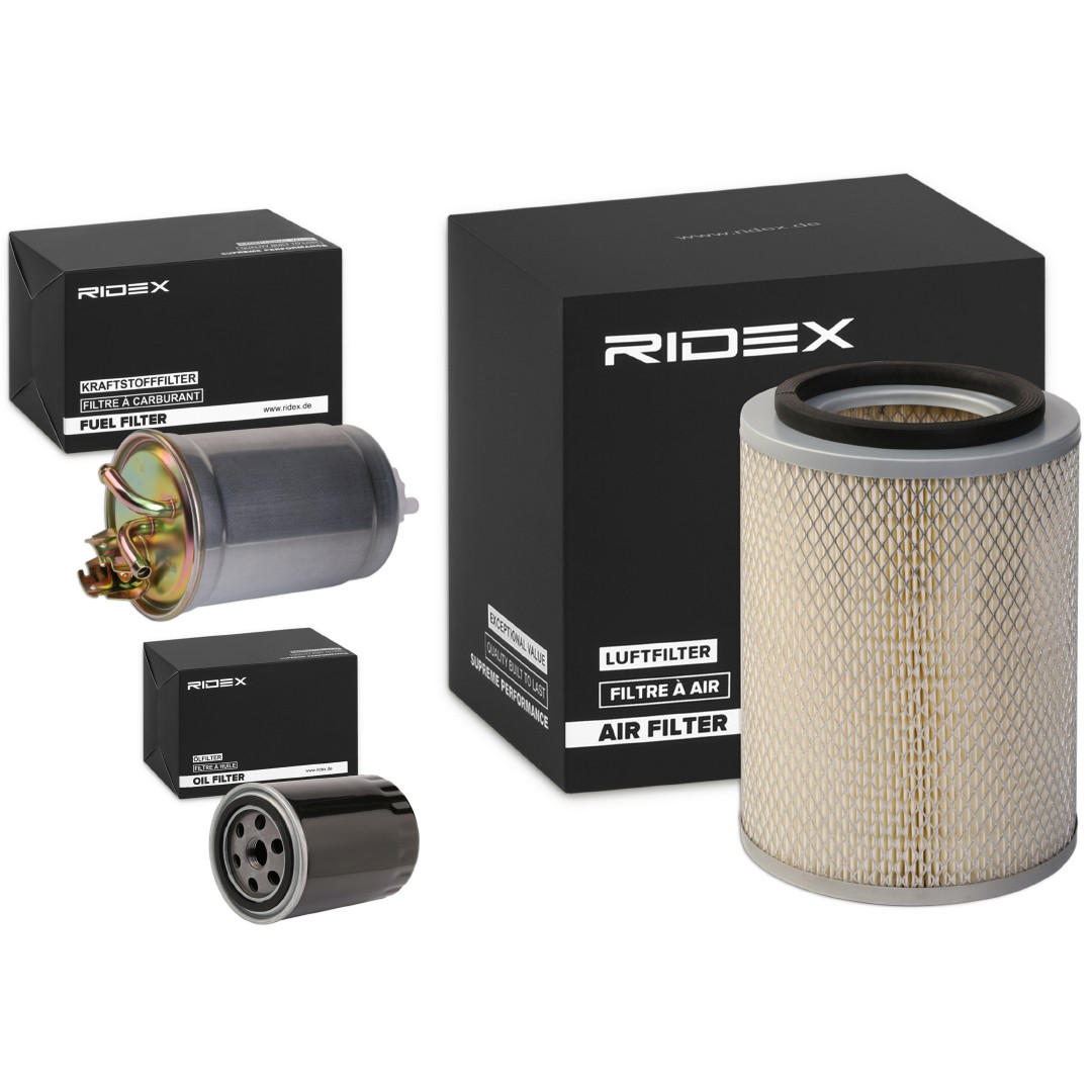 RIDEX 4055F23000 originali VOLKSWAGEN TRANSPORTER 2014 Kit tagliando e kit filtri