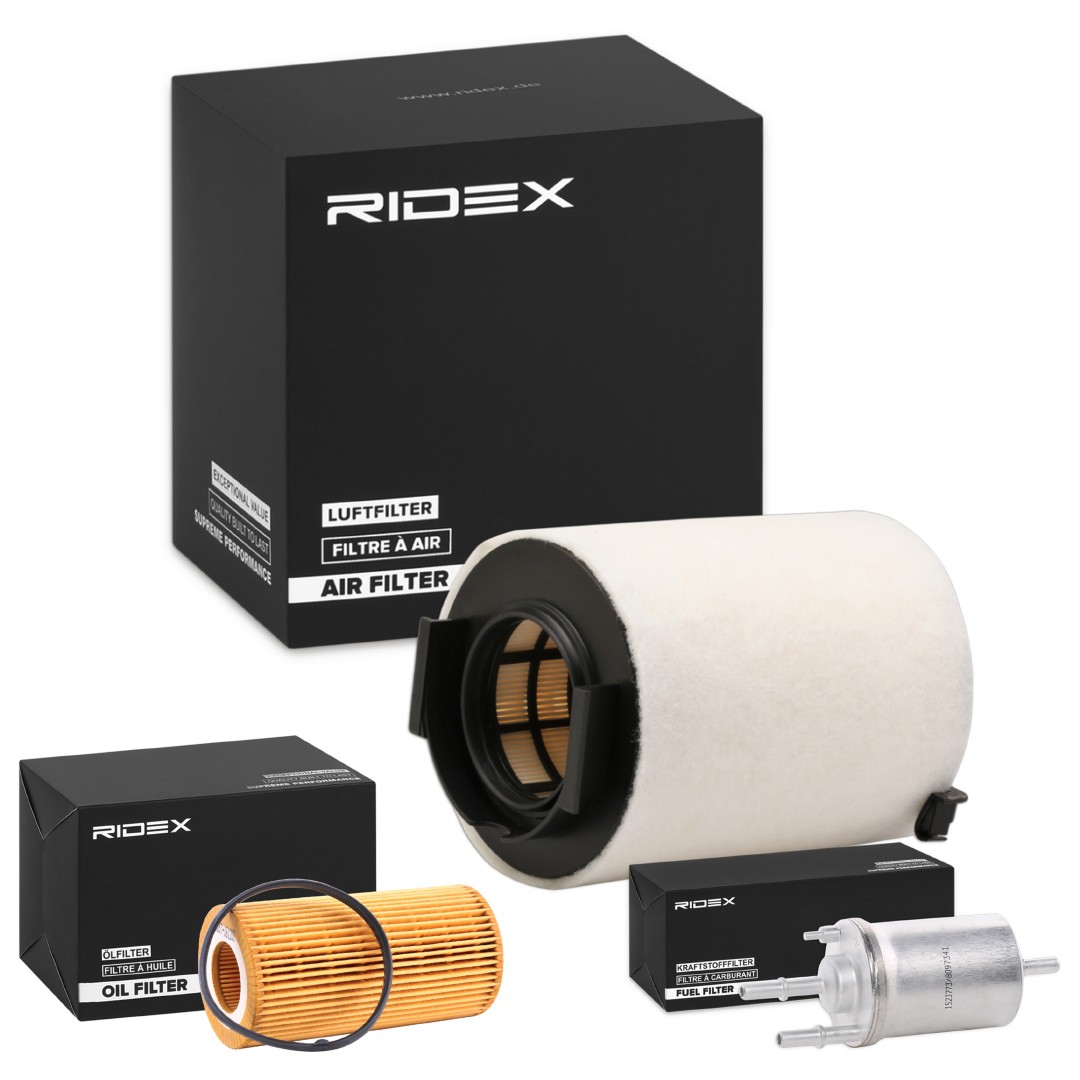 RIDEX 4055F23143 Service kit & filter set Golf 5 2.0 FSI 150 hp Petrol 2004 price