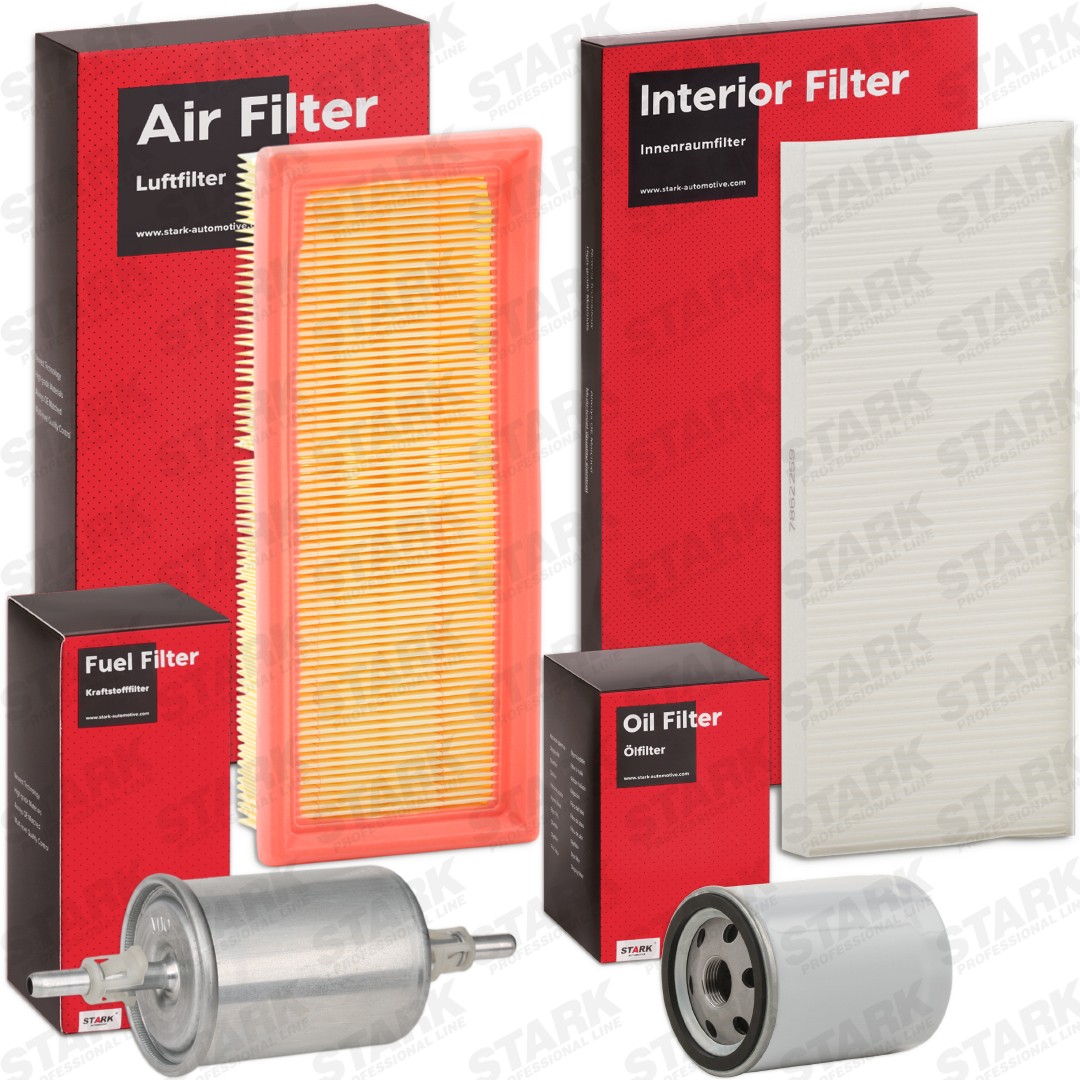 STARK with air filter, without oil drain plug, Spin-on Filter, In-Line Filter, Pollen Filter, four-piece Filter set SKFS-188105133 buy