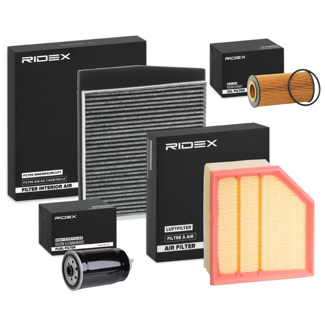 RIDEX 4055F25743 Service kit & filter set VOLVO V70 2001 in original quality