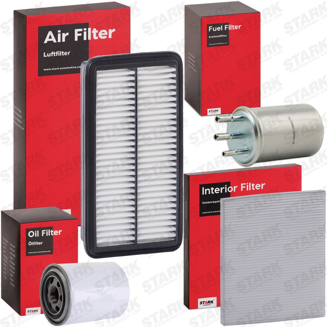 STARK with air filter, without oil drain plug, Spin-on Filter, In-Line Filter, Pollen Filter, four-piece Filter set SKFS-188107651 buy