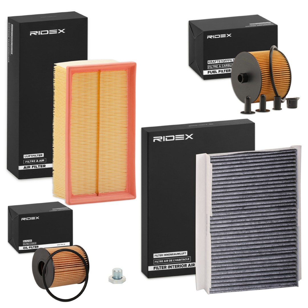 RIDEX 4055F31371 PEUGEOT Service kit & filter set in original quality