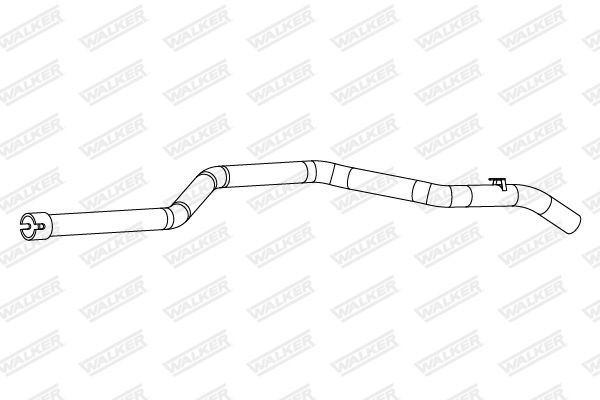 WALKER 10922 Exhaust Pipe Length: 2220mm, without mounting parts