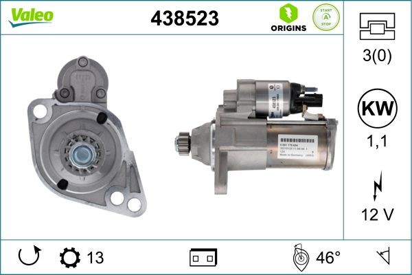 Great value for money - VALEO Starter motor 438523