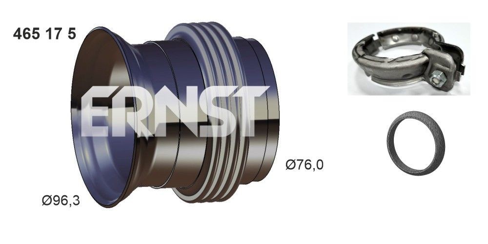 ERNST 465175 Exhaust pipes MERCEDES-BENZ HENSCHEL in original quality