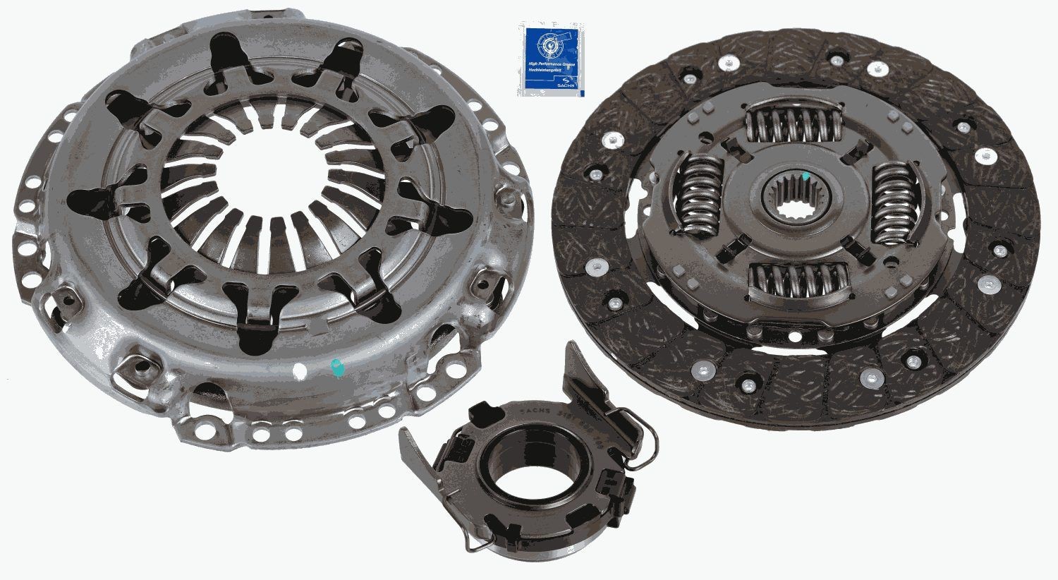 3000 951 602 SACHS Clutch set CITROËN with clutch release bearing, 200mm