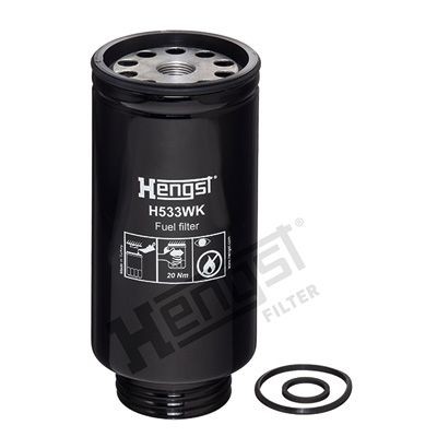 2535200000 HENGST FILTER Spin-on Filter Height: 238mm Inline fuel filter H533WK buy