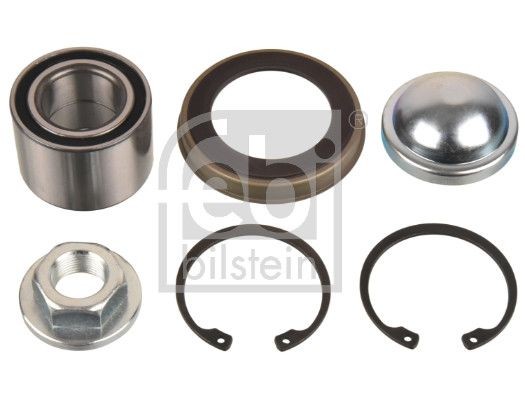 FEBI BILSTEIN Rear Axle Left, Rear Axle Right, with axle nut, with protective cap, with ABS sensor ring, with retaining ring, with grease cap, 53 mm, Angular Ball Bearing Inner Diameter: 29mm Wheel hub bearing 174614 buy