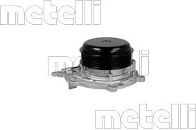 METELLI 24-1397 Water pump with seal, switchable water pump, Metal, Water Pump Pulley Ø: 91,15 mm, for v-ribbed belt use