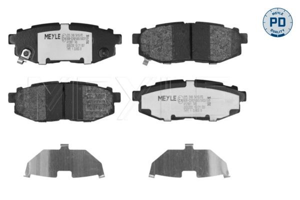 MEYLE 025 248 5416/PD Brake pad set Rear Axle, with acoustic wear warning