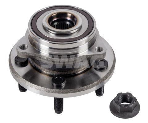 33 10 2374 SWAG Wheel bearings DODGE Front Axle Left, Front Axle Right, with integrated magnetic sensor ring, Wheel Bearing integrated into wheel hub, with ABS sensor ring, with wheel hub, 164 mm, Angular Ball Bearing