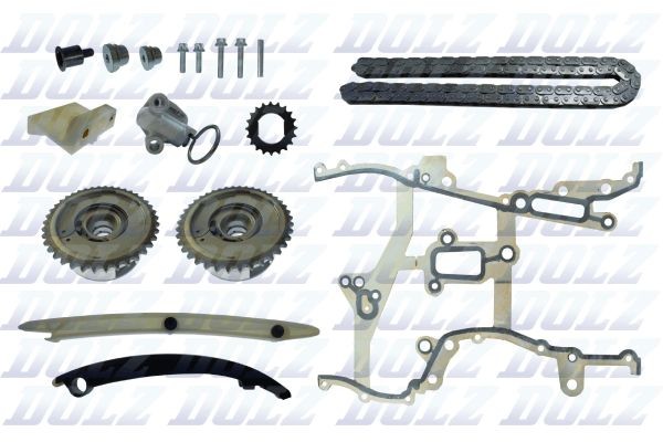 SKCO004V DOLZ Timing chain set FORD USA with camshaft gear, with crankshaft gear, Simplex