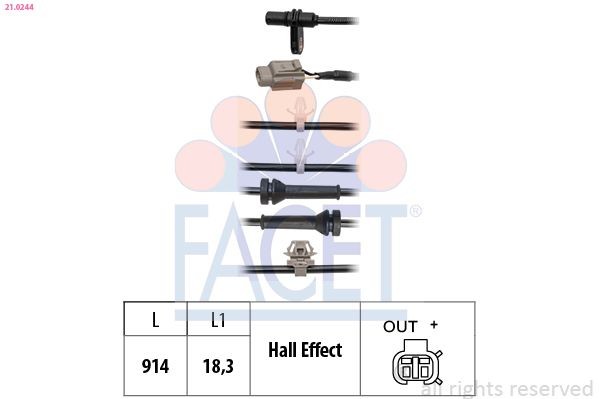 21.0244 FACET Wheel speed sensor buy cheap