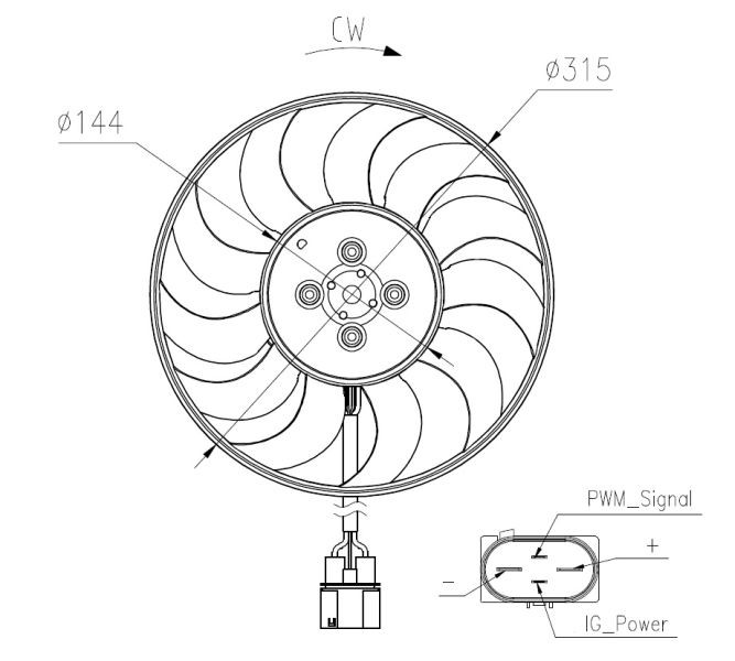 NRF Fan, radiator 47970 Volkswagen PASSAT 2022