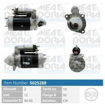 MEAT & DORIA 5025288 Starter motor 2873D005
