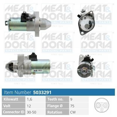 MEAT & DORIA 5033291 Starter motor 31200RAAA51