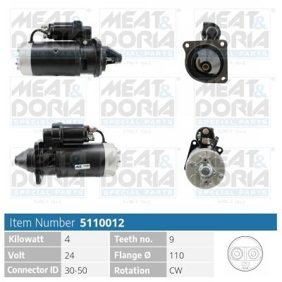 MEAT & DORIA 5110012 Starter motor 42498145